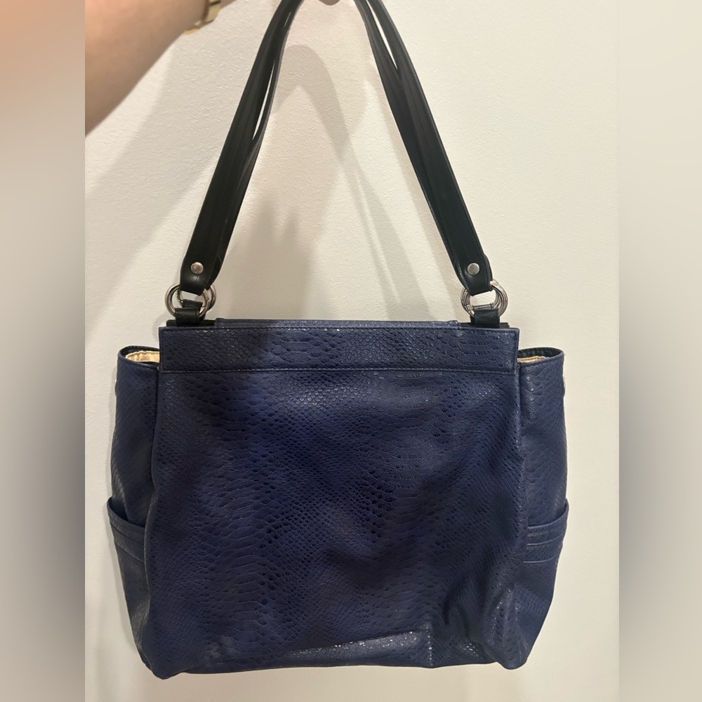 Miche leather Elegant Blue Tote - Picture 2 of 8